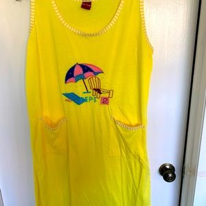 NWT yellow summer coverup size L